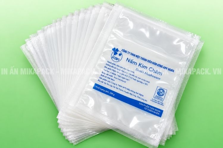 Mẫu túi hút chân không in đơn giản, tinh tế.