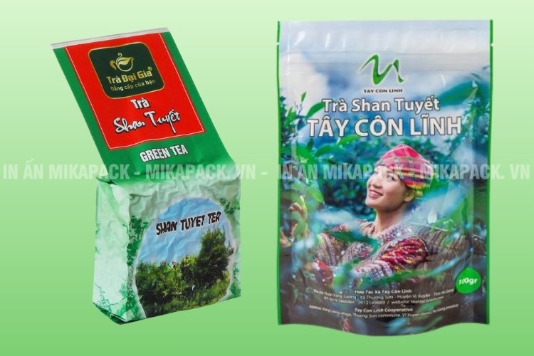 Bao bì trà màng nhôm kết hợp PA hút chân không giúp giữ hương vị trà lâu hơn
