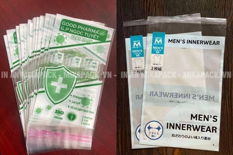 Báo giá túi OPP dán miệng in trục đồng nhiều màu từ 200kg.