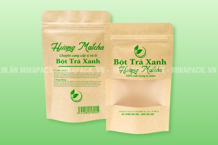 In ấn ít màu trên bao bì giấy túi zip có sẵn đáp ứng in số lượng ít, giá rẻ.