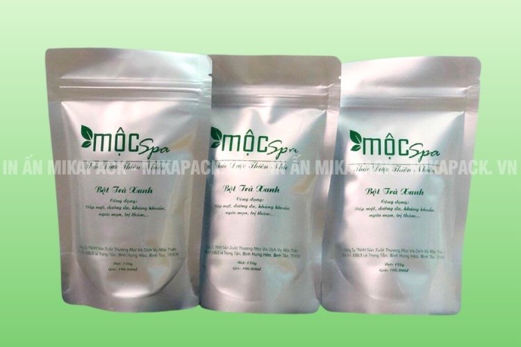 In túi zip 2 mặt bạc