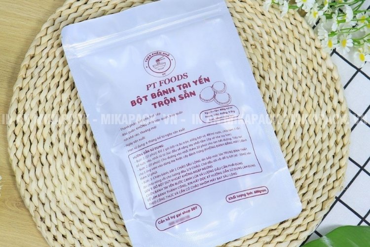 In túi zip bạc đựng bột bánh