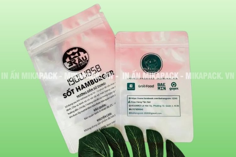 In túi zip bạc đựng nước sốt