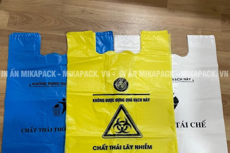 Nếu để đựng rác nặng, bạn có thể yêu cầu tăng hàm lượng PE cho túi rác y tế.
