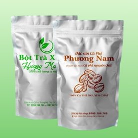 Túi zip bạc đựng cà phê