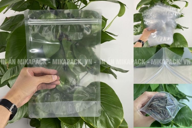 Túi zipper đáy đứng tiện lợi kết hợp khóa zip chắc chắn