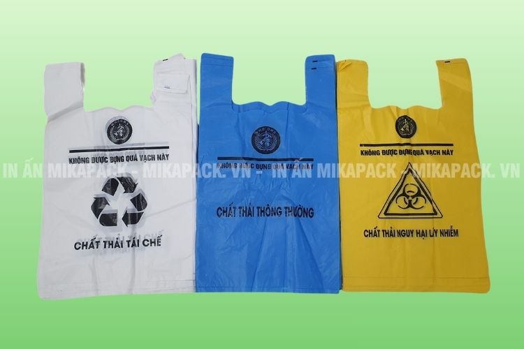Mẫu in túi ni lông giá rẻ hà nội đựng chất thải y tế