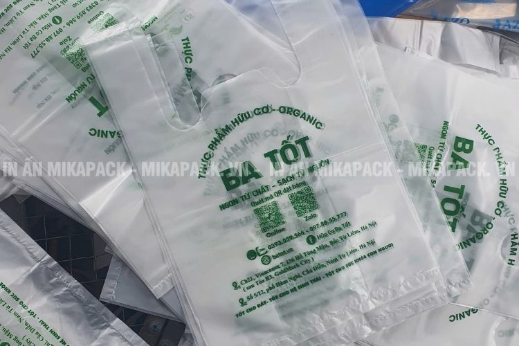 Mikapack in túi ni lông giá rẻ Hà Nội đựng thực phẩm organic