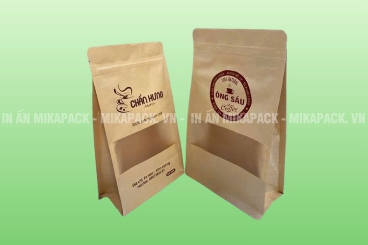 Mẫu in bao bì giấy Kraft 8 cạnh