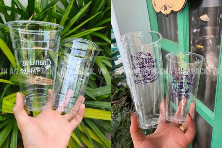 Hình in ly trà sữa dễ thương cho học sinh, sinh viên