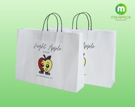 In túi giấy kraft trắng