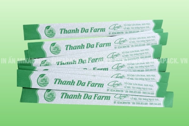 In vỏ đũa đầy đủ thông tin cần thiết, đảm bảo tính thẩm mỹ và chuyên nghiệp