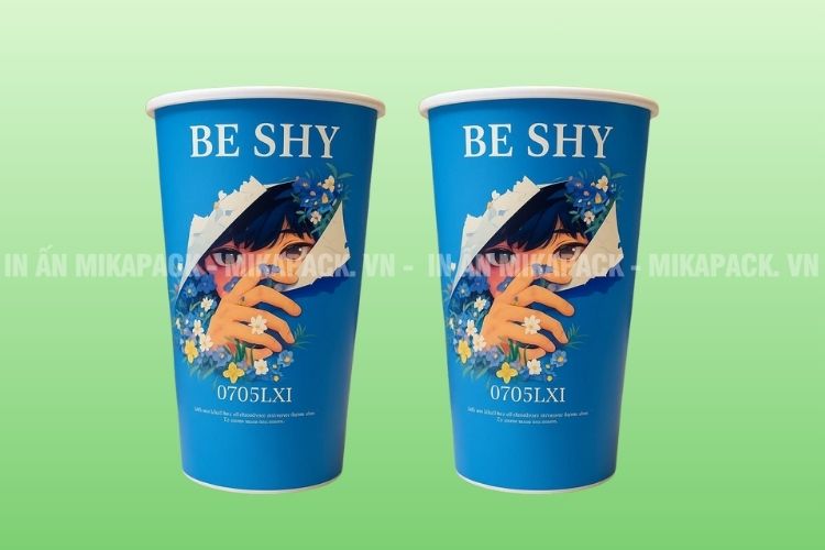 Ly giấy 1 lớp 2PE chuyên đựng thức uống lạnh.