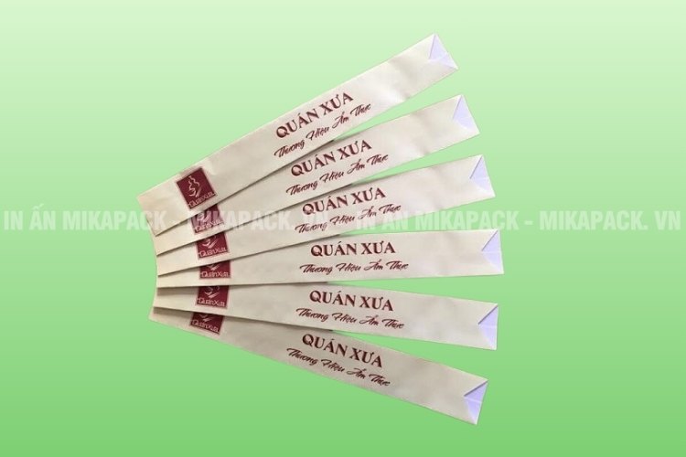 Mẫu in bao đũa ấn tượng cho quán ăn
