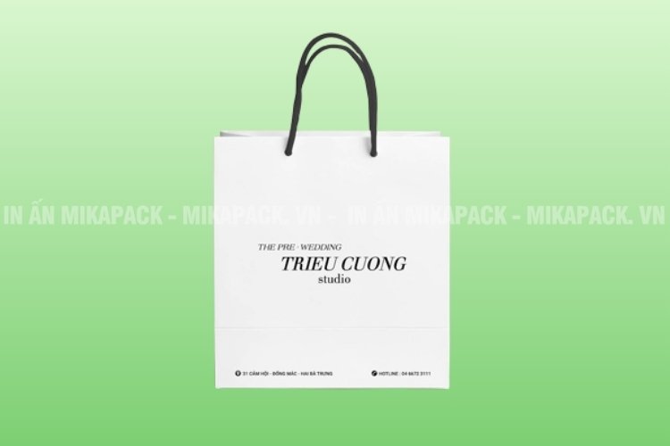 Túi giấy Duplex có mặt ngoài màu trắng sáng, mặt trong màu sẫm hơn
