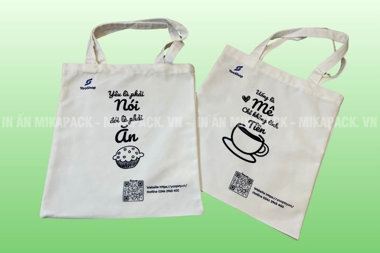 Mikapack in túi vải canvas Hà Nội giá sỉ rẻ tận xưởng