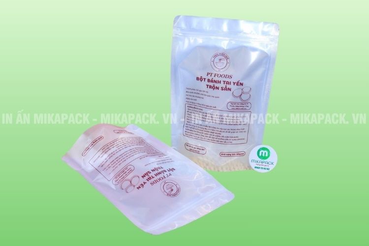 Thiết kế túi zip bạc phù hợp ngành thực phẩm