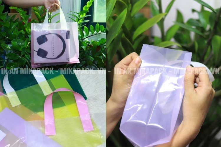 Túi hột xoài ép quai ngang, bề mặt mịn đẹp.