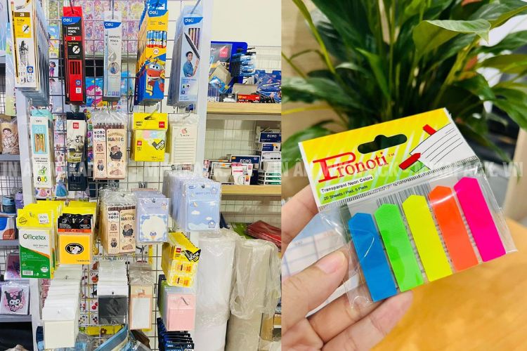 Bao bì văn phòng phẩm kiểu túi OPP màng ngọc có lỗ treo.