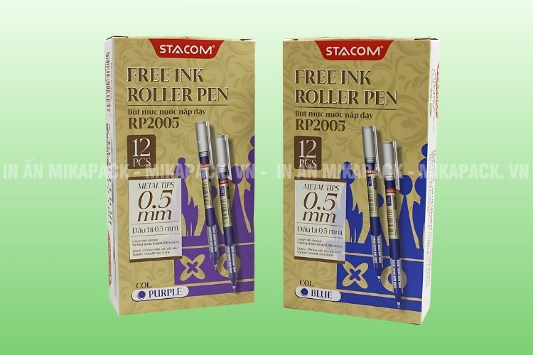 Hộp giấy đựng bút in ấn sang trọng, mang lại cảm giác cao cấp.