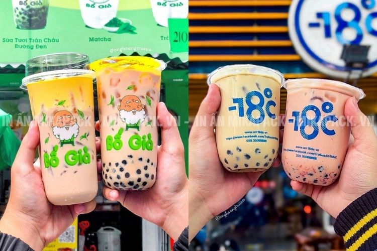 Mẫu in ly nhựa phong cách hiện đại
