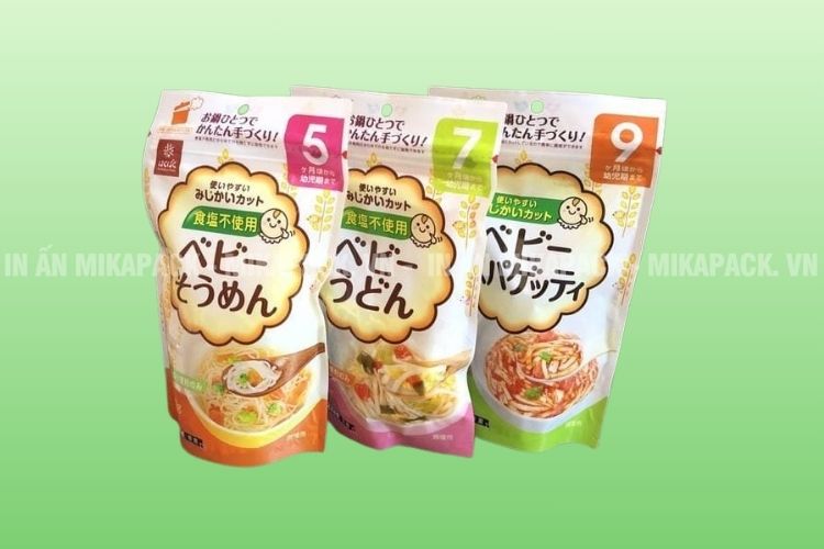 Bao bì bún khô kiểu dáng túi zip đáy đứng