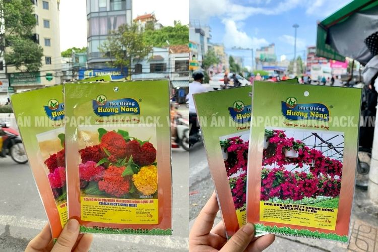 Bao bì hạt giống bảo quản chất lượng, hỗ trợ in ấn quảng bá thương hiệu