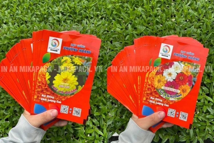 Bao bì hạt giống thiết kế tích hợp mã QR thông minh