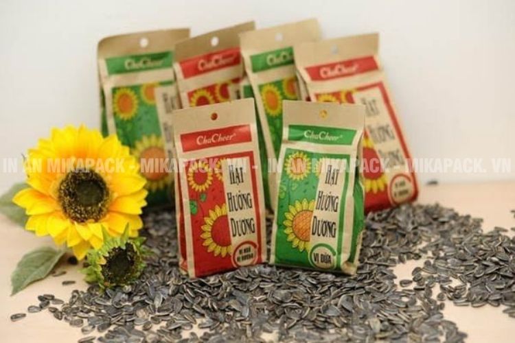 Bao bì hạt hướng dương kiểu dáng túi 4 biên