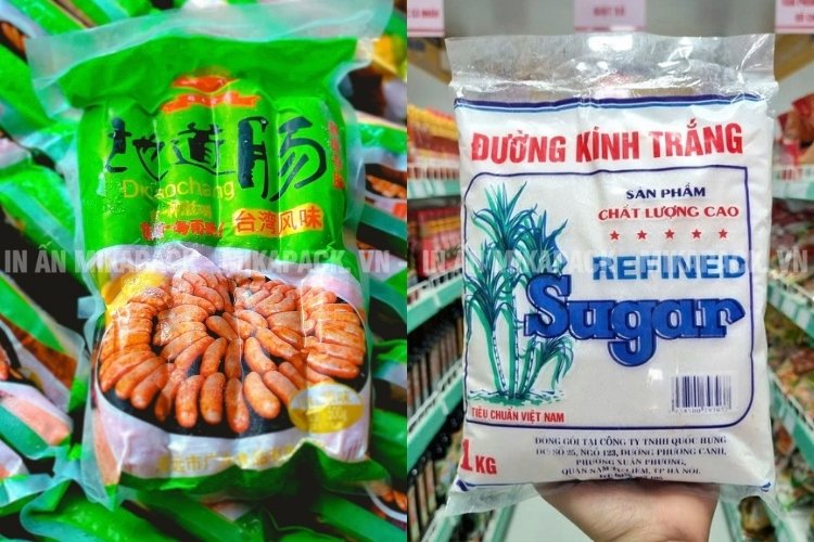 Bao bì nhựa đựng thực phẩm trong ngành hàng tiêu dùng nhanh.