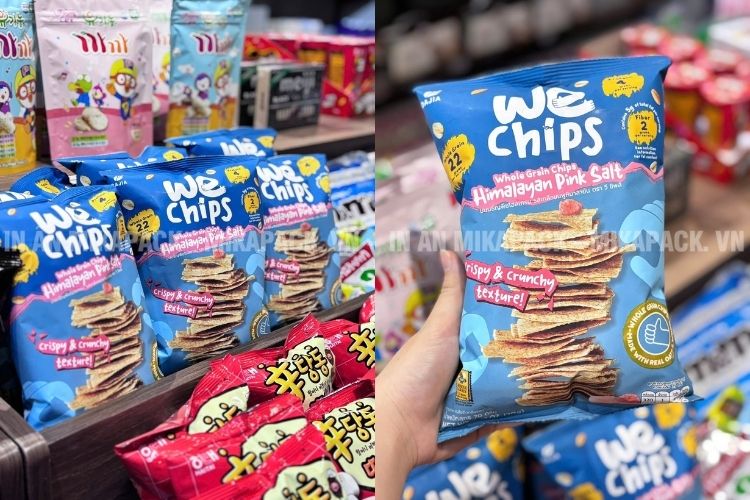 Bao bì snack in ấn sắc nét, quảng bá thương hiệu
