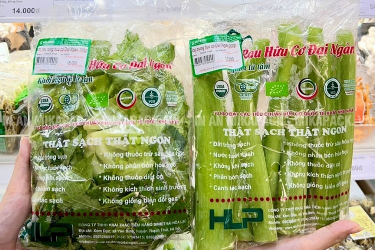 Bao bì thực phẩm tươi sống đảm bảo vệ sinh.