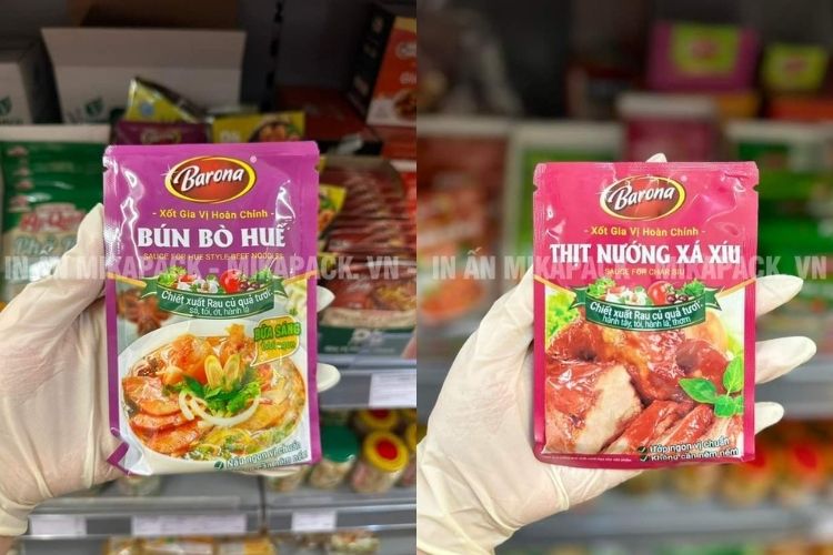 Hình ảnh bao bì gia vị bắt mắt, ấn tượng