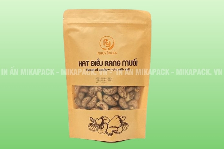 In bao bì hạt điều chất lượng vượt trội, thiết kế đẹp tại Mikapack.
