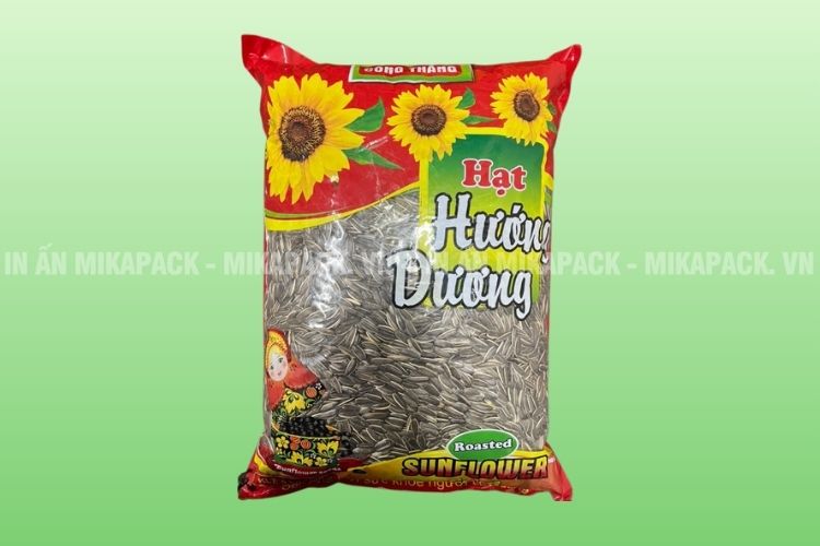 Mẫu bao bì hạt hướng dương thiết kế tối giản để tôn vinh sản phẩm