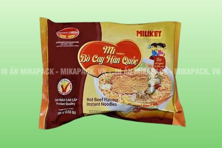 Mẫu bao bì mì gói hiện đại, sang trọng