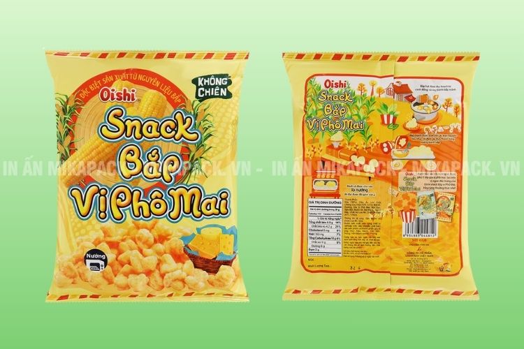 Mẫu bao bì snack bắt mắt, thu hút ánh nhìn