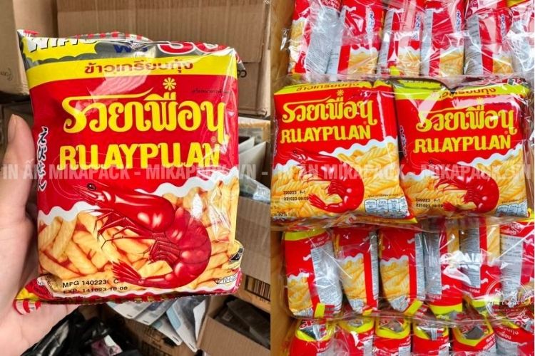 Mẫu bao bì snack thái lan thú vị