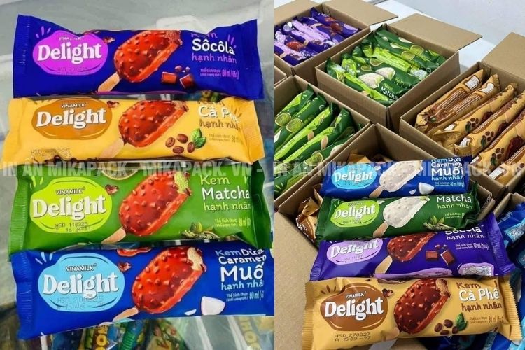 Mẫu thiết kế bao bì kem Vinamilk sang trọng