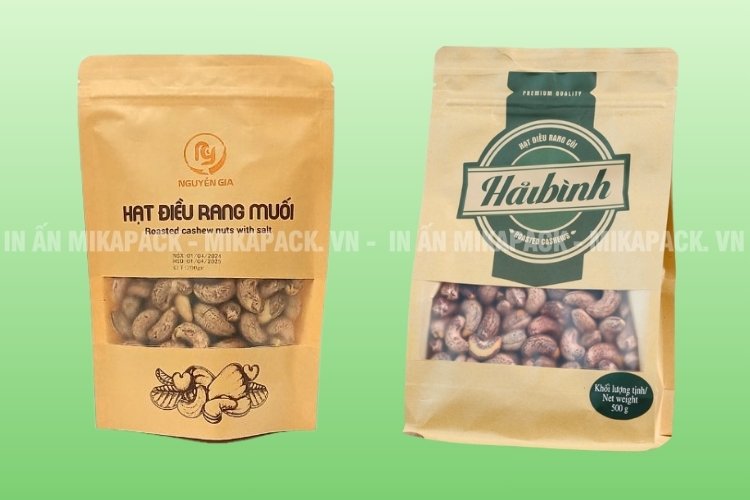 Bao bì túi zip giấy cũng được nhiều khách hàng lựa chọn đặt in.