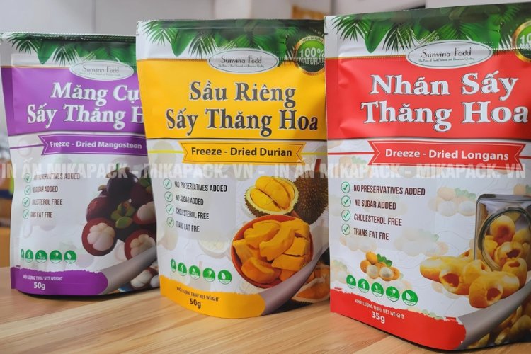 Bao bì túi zip hỗ trợ in ấn sắc nét, màu sắc sống động và chân thực.