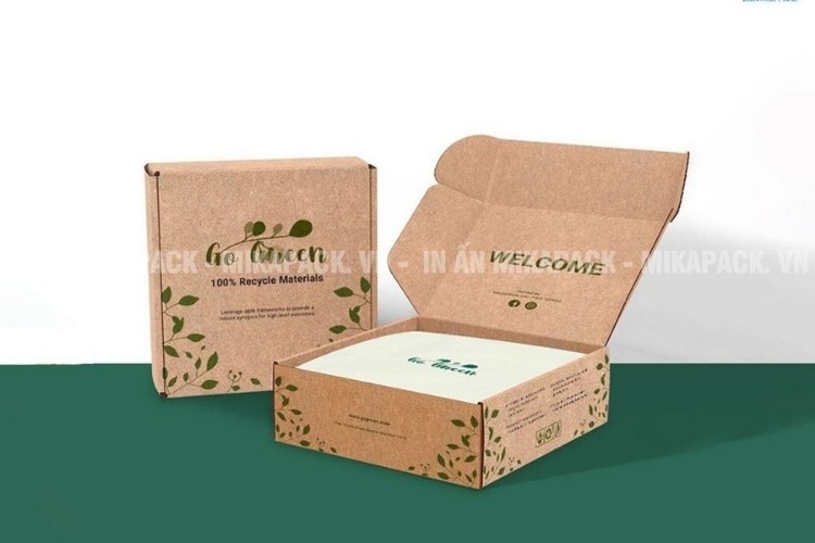 Bao bì xanh được tối ưu kích thước, trọng lượng vừa vặn với hàng hóa đóng gói.