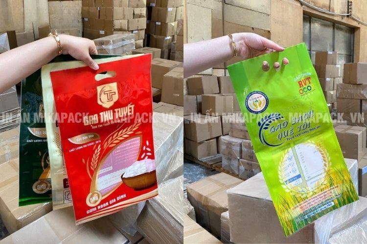 Mikapack chuyên sản xuất, in ấn bao bì gạo chất lượng cao.