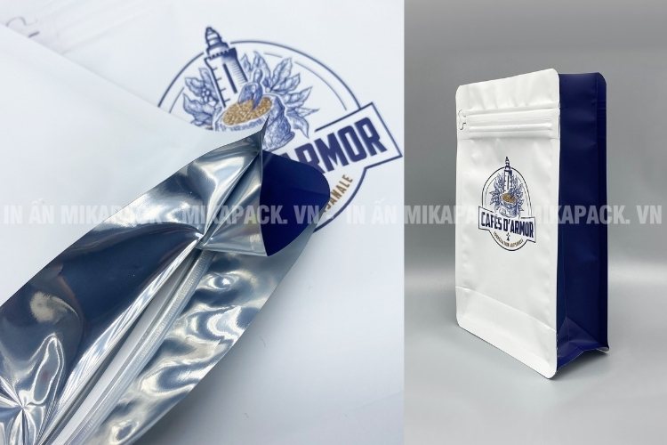 Túi đựng cà phê có màng nhôm giúp cà phê giữ hương vị thơm ngon dài lâu hơn.