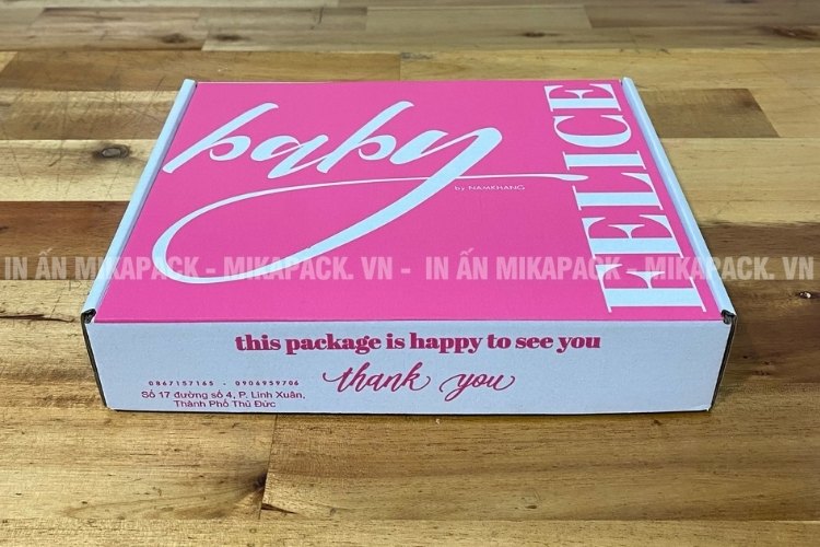 Hộp carton hồng pastel - Ngọt ngào & nữ tính