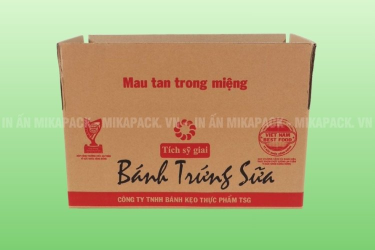 Mikapack hỗ trợ thiết kế hộp carton in logo miễn phí.