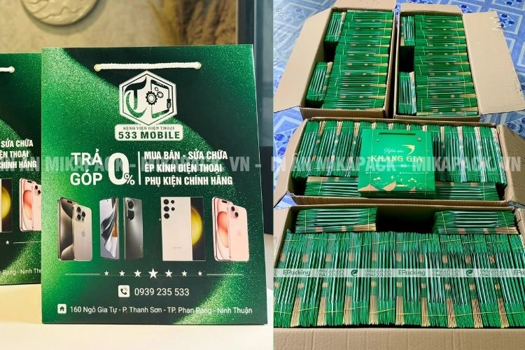 5 bước đặt in túi giấy đựng điện thoại nhanh chóng, chuyên nghiệp.