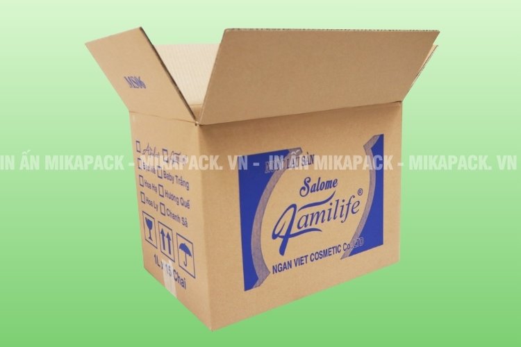Thùng carton in flexo lớp ngoài giấy Kraft là lựa chọn phổ biến nhất.