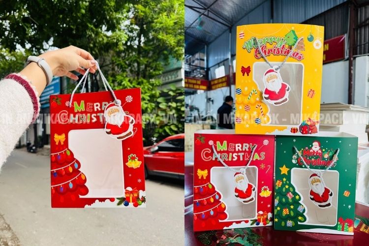 Túi giấy đựng quà có cửa sổ trong suốt (nhựa PVC).