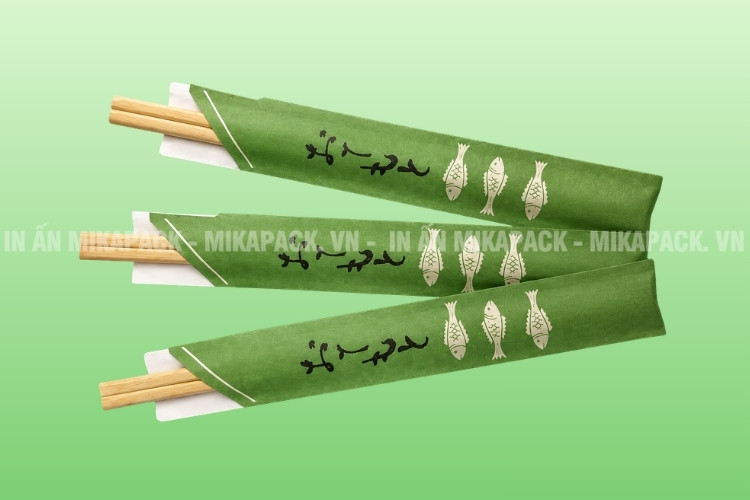 Mẫu bao đũa in biểu tượng cá chép đặc trưng nhà hàng Nhật